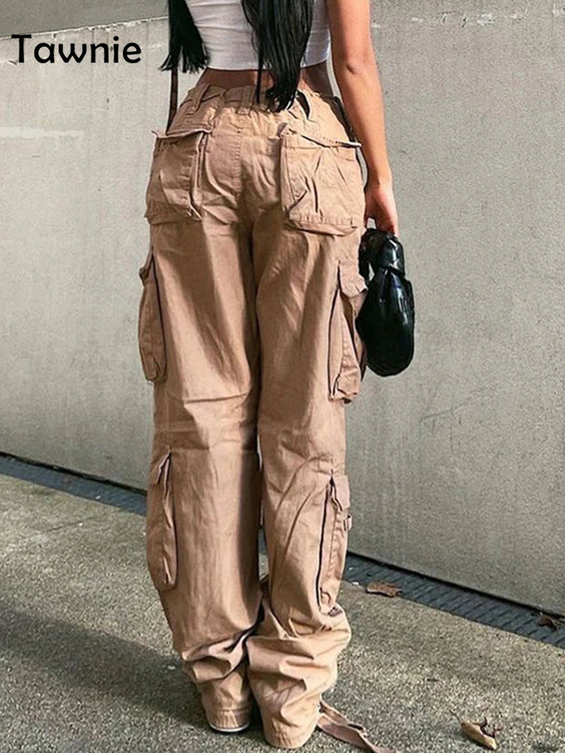 Tawnie Y2K Cargo Pants Women'S Baggy Pants 2022 Autumn Streetwear Fairycore Oversized Trousers Vintage Casual Loose Sweatpants